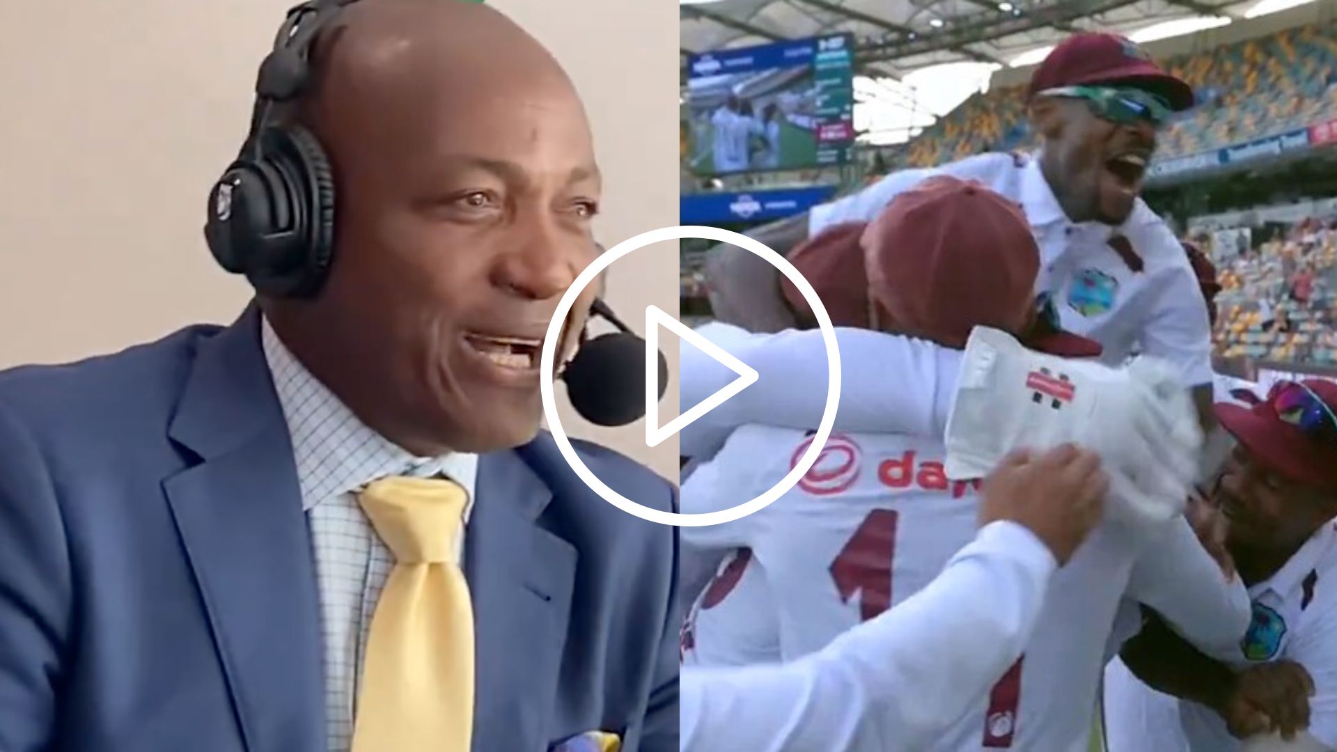 [Watch] Brian Lara Breaks Down In 'Tears' As WI Register Historical Win vs AUS At Gabba